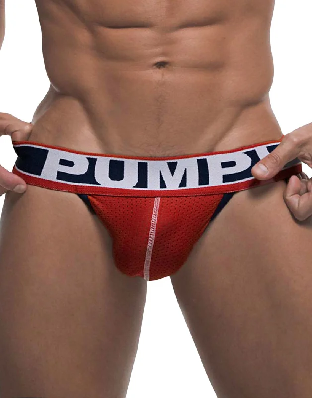 Weekend Offers That Sizzle PUMP! Men's Fever Low Rise Mesh Jock Red 15014