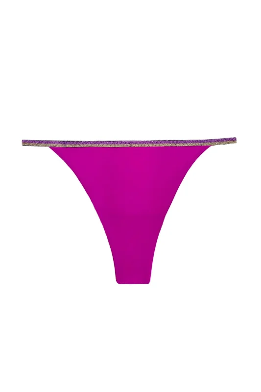 Time-Sensitive Flexy Purple gold thongs
