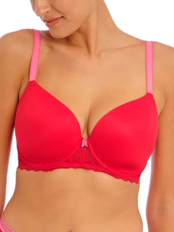 Great Bargains Offbeat Moulded Demi T-Shirt Bra - Chilli Red