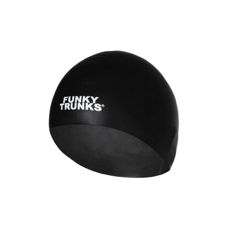 Early Bird Discount Funky Silicone Swim Cap | Still Black