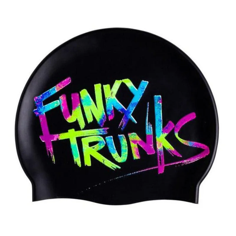 While Supplies Last Funky Silicone Swim Cap | Trunk Tag