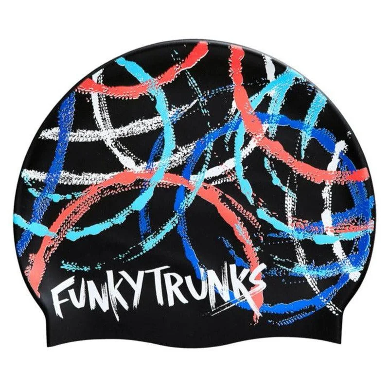 Season Finale Sale Funky Trunks Silicone Swim Cap | Spin Doctor