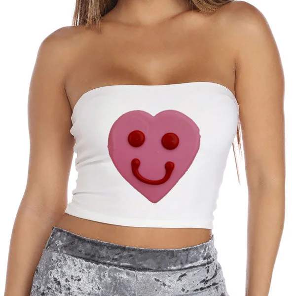 Sale Event Heart Cookie White Tube Top
