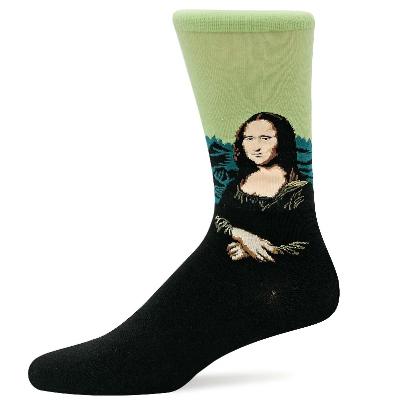 Weekend Discounts to Savor Hot Sox Mens Artist Series Mona Lisa Sock