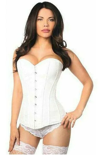 Deal Explosion Lavish White Brocade Corset