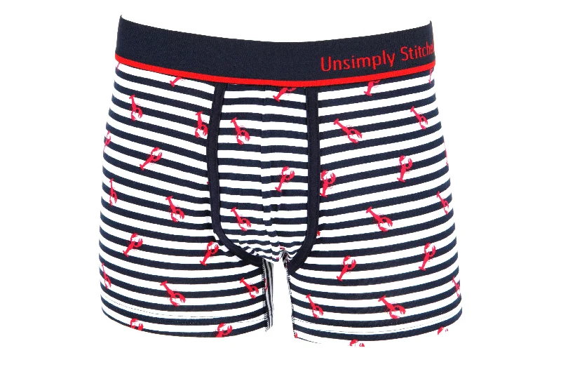 Seasonal Clearance Lobster Print Boxer Trunk Underwear