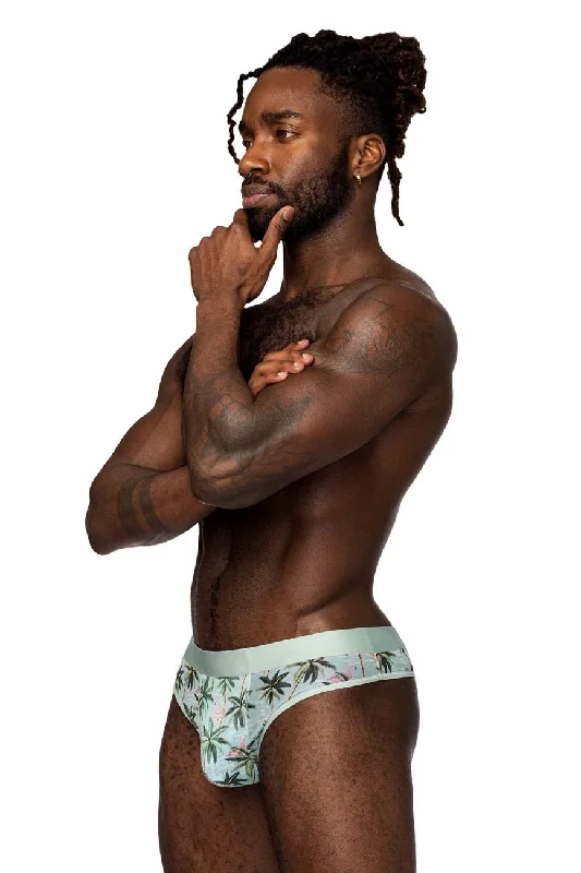 New Deal Male Power SMS-012 Sheer Prints Thong Color Flamingo