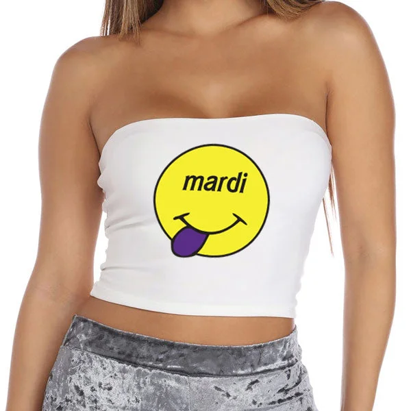 Savings Galore Mardi Smile White Tube Top