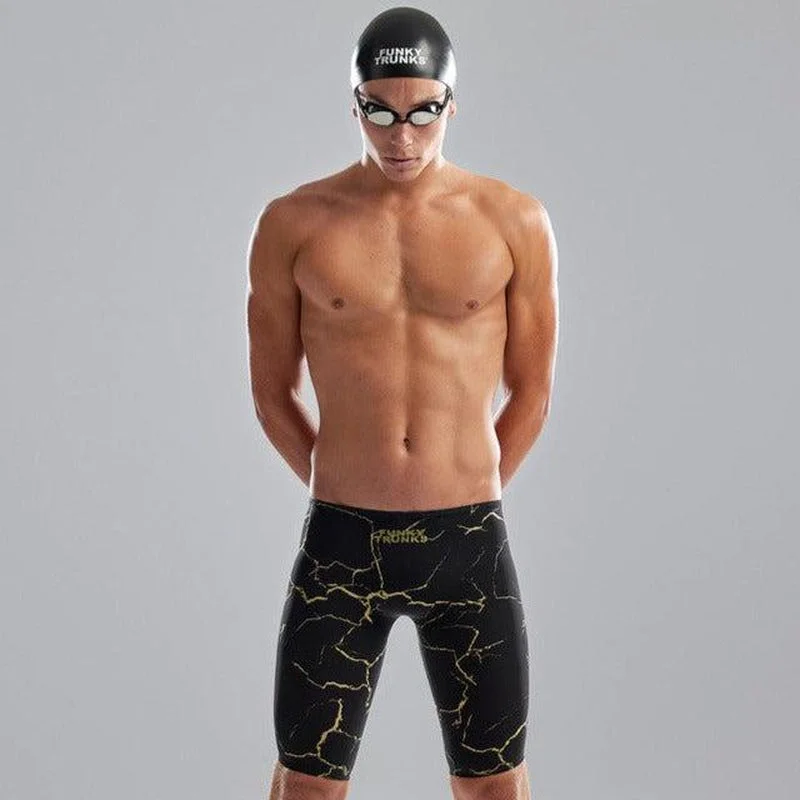 Best Bargains Funky Trunks Mens Apex Predator X Jammers | Cracked Gold