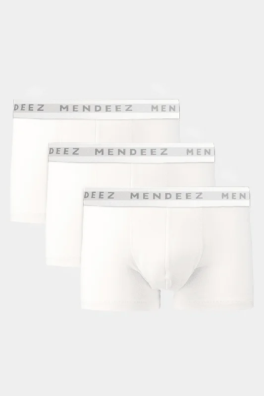 Crazy Deals Boxer Trunks - White Pack Of 3