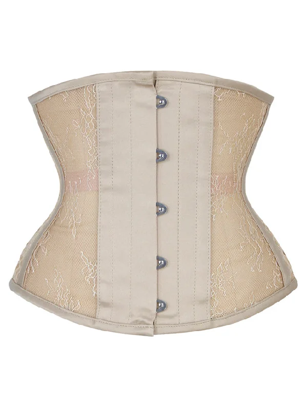Factory Direct Sale Mesh Floral Plus Size Steel Boned Underbust Waist Cincher Corset