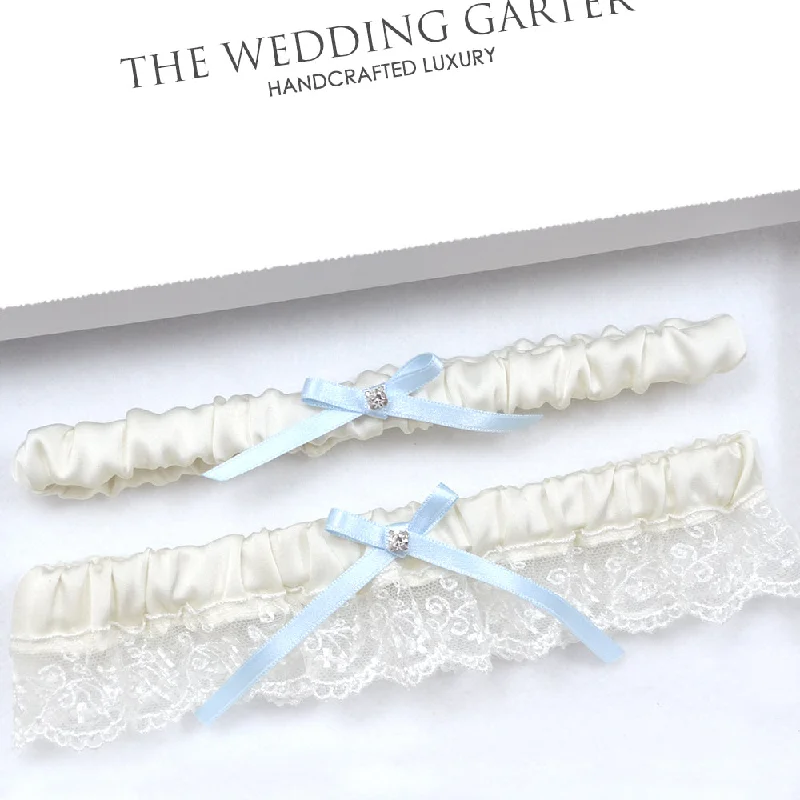 Special Buy Nicola Ivory Lace Wedding Garter Set For Brides Online Australia