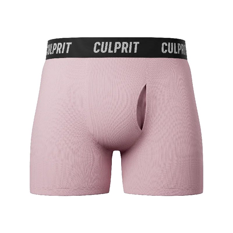 Weekend Deals That Please Pink Ribbed Boxer Briefs w/ fly