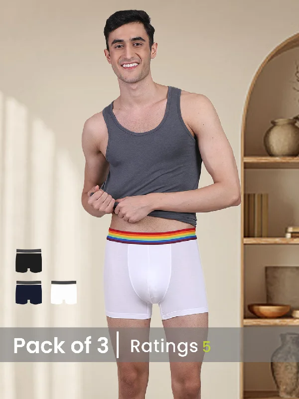 Factory Direct Sale Pride Edition - Men's Anti-Bacterial Micro Modal Trunk (Pack of 3)