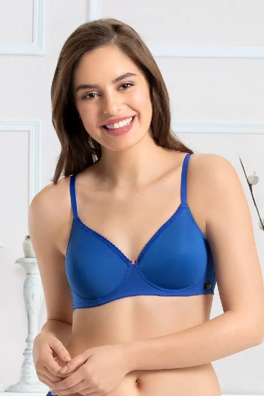 Must-Have Deals every de Padded Non-Wired Classic Concealer T-Shirt Bra - Royal Blue
