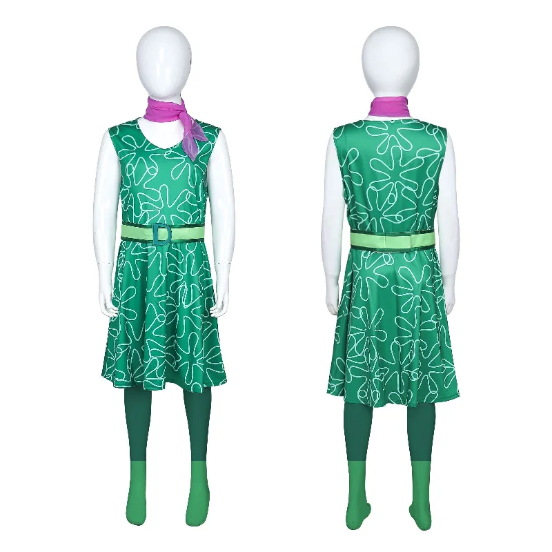 Low Price Rulercosplay Anime Inside Out 2 Disgust Green Dress Cosplay Costume For Party