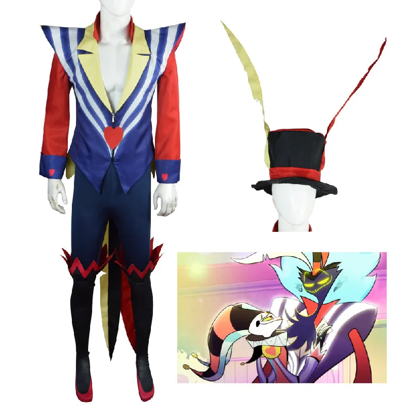 Super Bargain Rulercosplay Helluva Boss Ozzie Uniform Suit Cosplay Costume With Accessories Super Bargain Rulercosplay Helluva Boss Ozzie Uniform Suit Cosplay Costume With Accessories