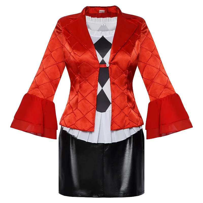 Weekend Deals to Brighten Your Day Rulercosplay Joker2 Harleen Quinzel Uniform Suit Cosplay Costume With Accessories
