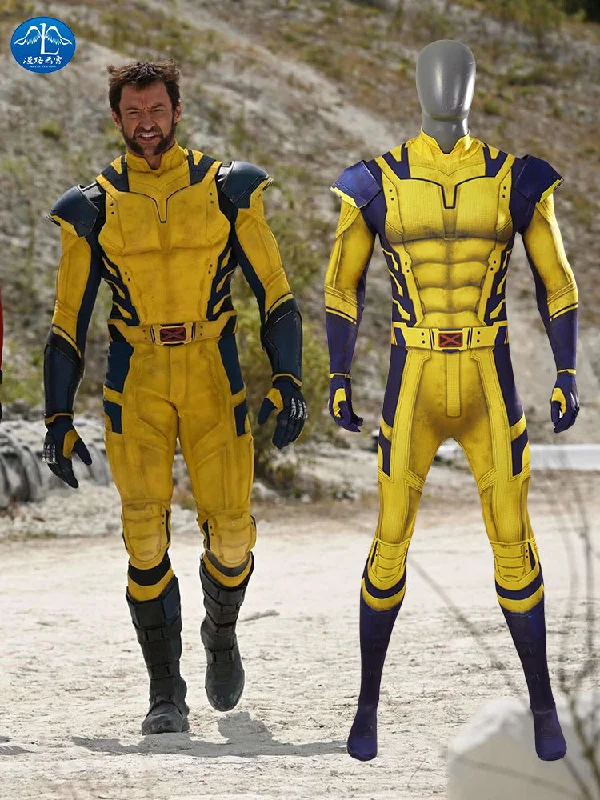 Weekend Savings Fiesta Rulercosplay Movie Deadpool Wolverine Yellow jumpsuits Cosplay Costume