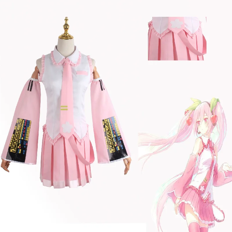 Weekend Savings Extravaganza Rulercosplay Vocaloid Miku Pink Uniform Cosplay Costume Weekend Savings Extravaganza Rulercosplay Vocaloid Miku Pink Uniform Cosplay Costume