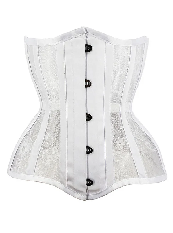 Unbeatable Prices Women Sexy 14 Steel Boned See-through Mesh Lace Up Underbust Corset