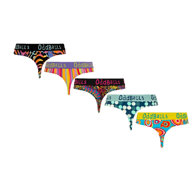 Discount Mania Sunset - Ladies Thong 5 Pack Bundle