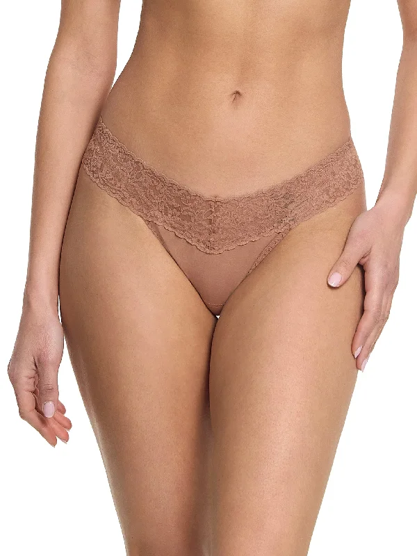 Hurry Up Supima® Cotton Low Rise Thong Spiced Latte Brown