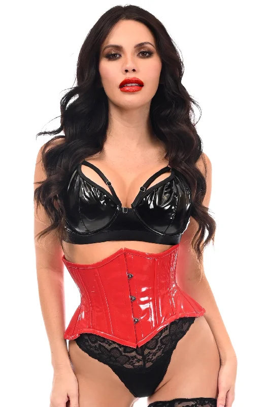 Exclusive Online Offer Top Drawer Red Patent Steel Boned Mini Cincher Under Bust Corset Exclusive Online Offer Top Drawer Red Patent Steel Boned Mini Cincher Under Bust Corset