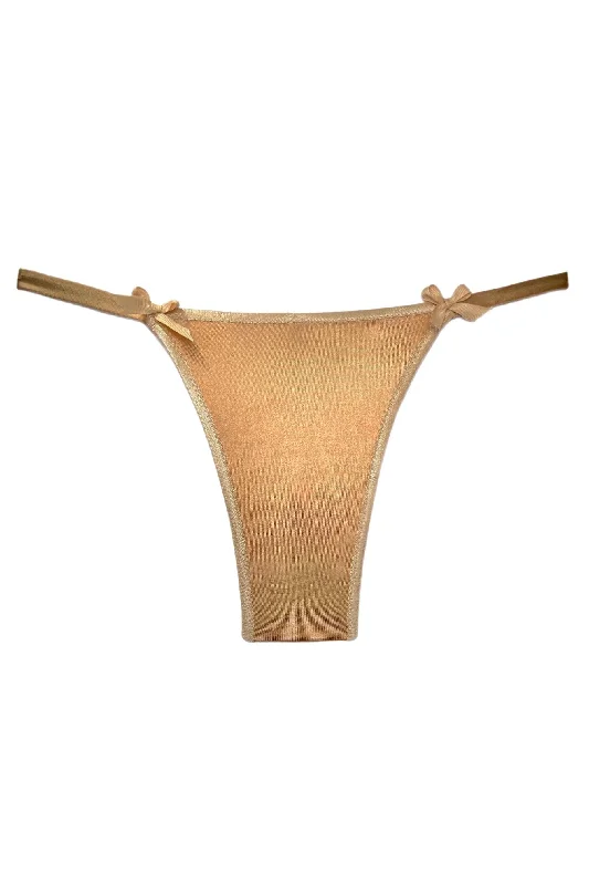 Huge Savings Valessa Gloss Gold thongs