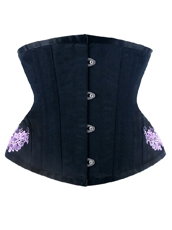 Limited Availability Black Vintage Steel Boned Waist Cincher Underbust Corset