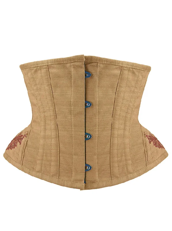Savings Bonanza Vintage Steel Boned Waist Cincher Underbust Corset Mustard
