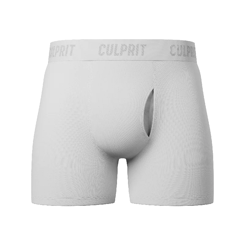 Super Bargain White Hot Solid Boxer Briefs w/ fly