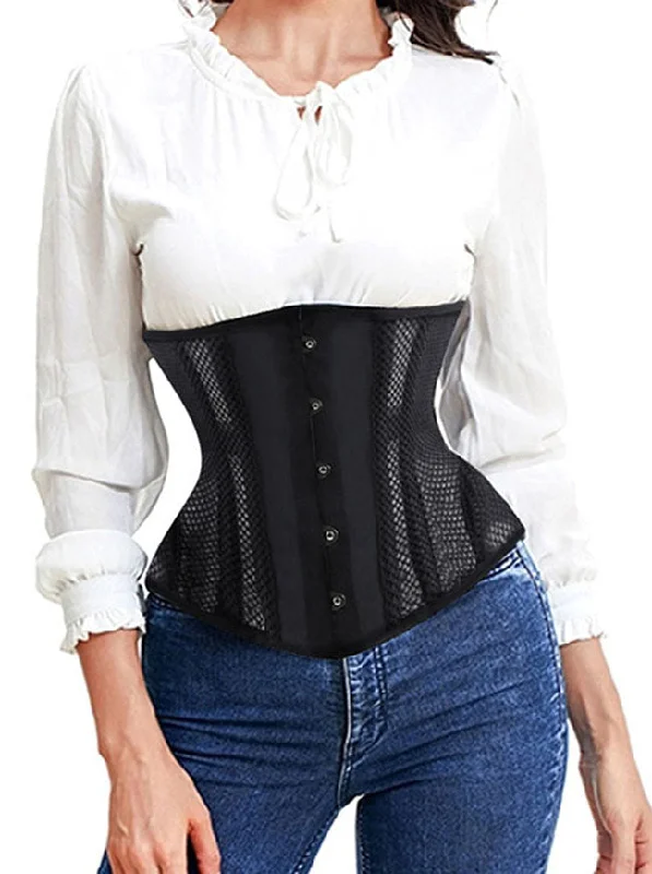 Don’t Miss Out Women's Sexy Steel Boned See-through Mesh Bodyshaper Underbust Corset Don’t Miss Out Women's Sexy Steel Boned See-through Mesh Bodyshaper Underbust Corset