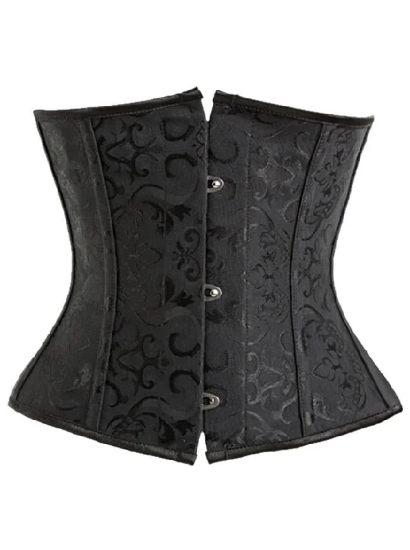 Inventory Reduction Women's Spiral Steel Boned Waist Training Cincher Brocade Underbust Corset