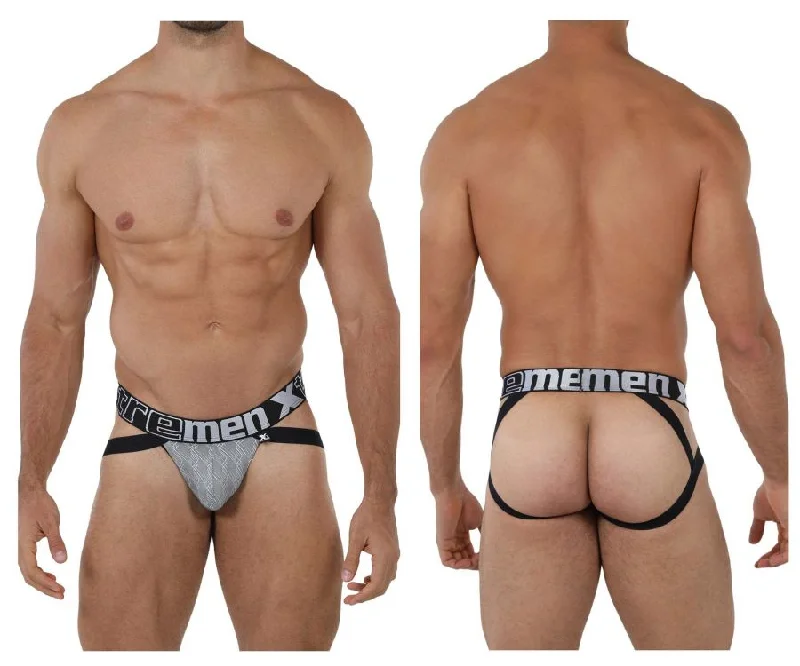 Hot Buy Xtremen 91069 Microfiber Jacquard Jockstrap Color Gray