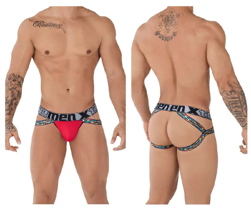 Flash Deal Xtremen 91084 Microfiber Pride Jockstrap Color Red