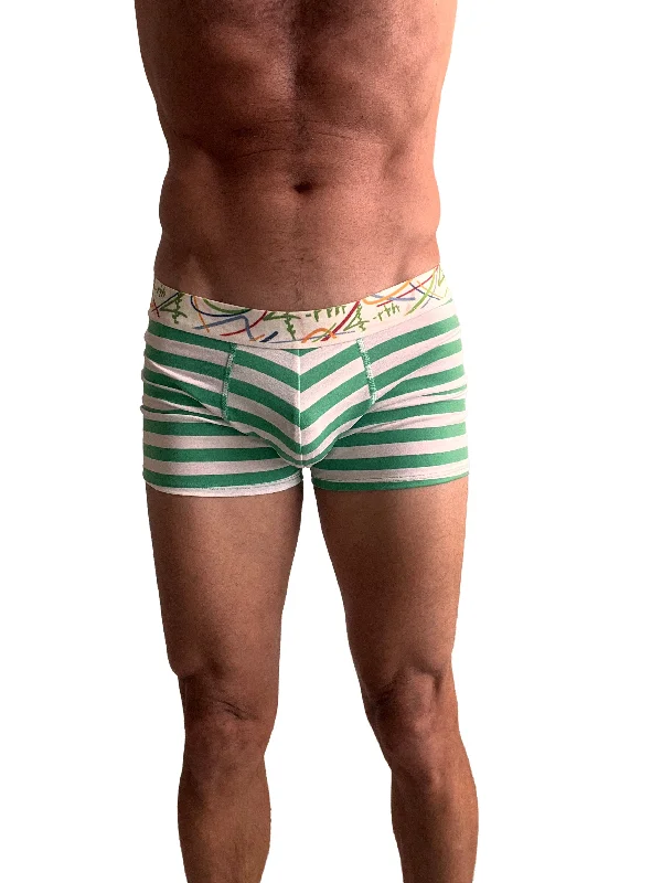 Super Sale Zen Boxer Brief (Nautical Green Stripe)