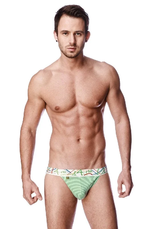 Weekend Discounts Worth Grabbing Zen Jock Strap (Green & White Stripe)