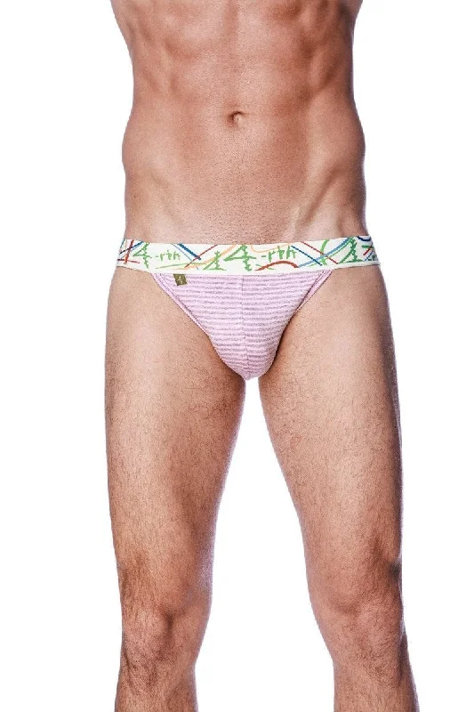 Weekend Deals That Dazzle Zen Jock Strap (Pink & Grey Stripe)