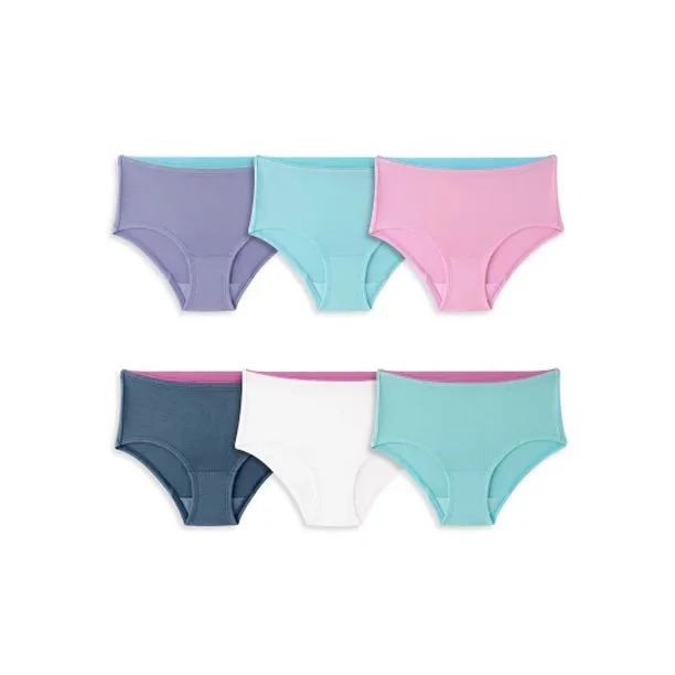 Take Advantage 6-Pack Girls' True Comfort 360 Stretch Briefs 6GSMORT