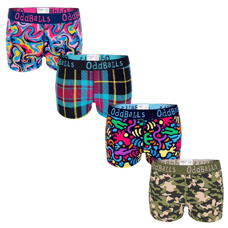 Weekend Specials Just for You Adventure Bundle - Ladies Boxer Shorts 4 Pack Bundle