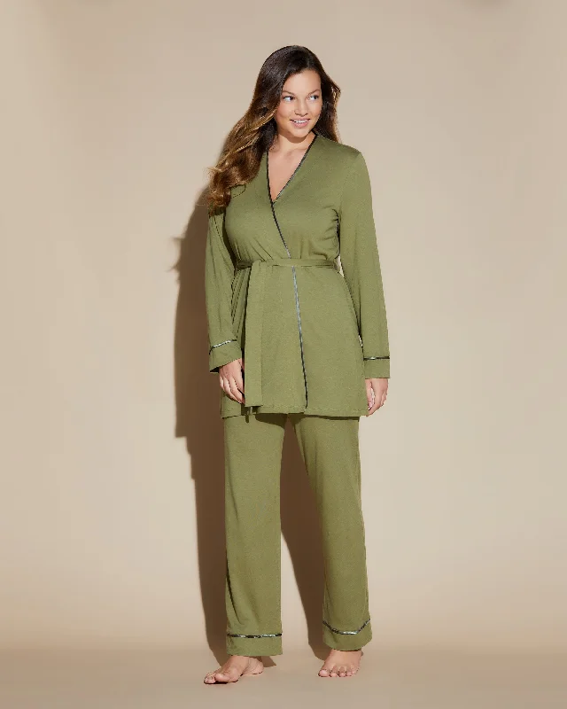Special Savings Curvy 3 Piece Pajama Set With Robe