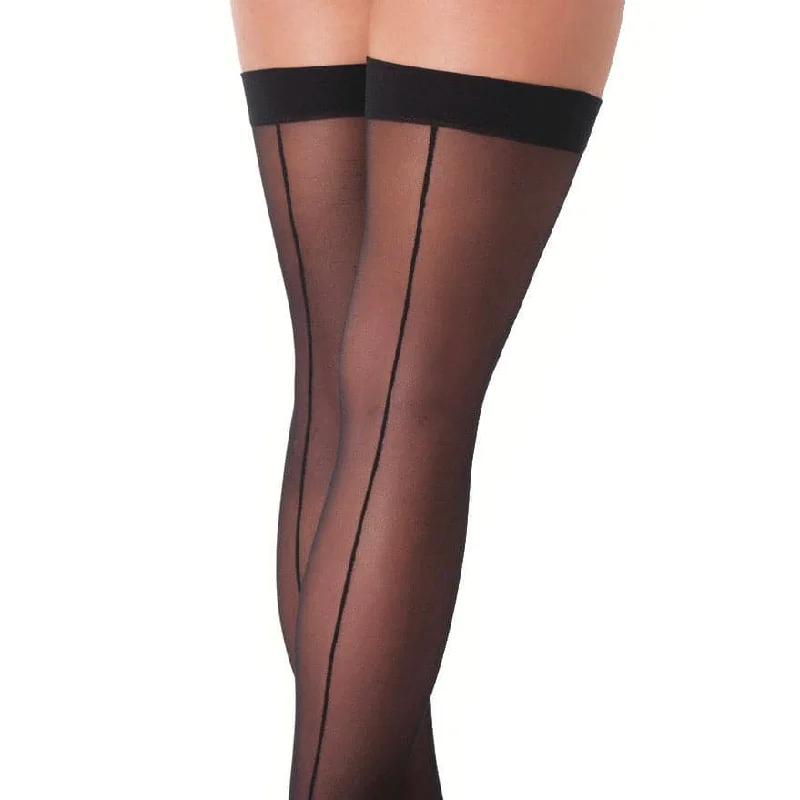 Act Fast Black Sexy Stockings With Seem