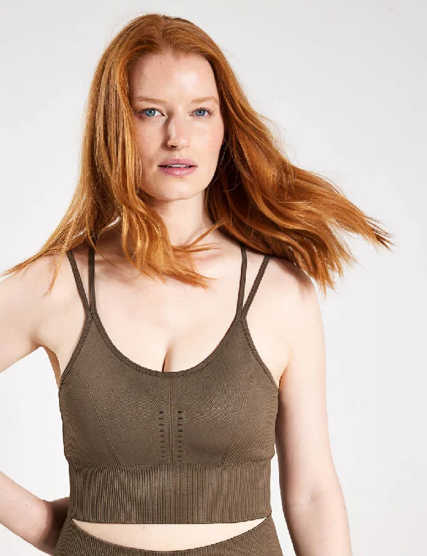 Super Deal India Seamless Bra - Walnut