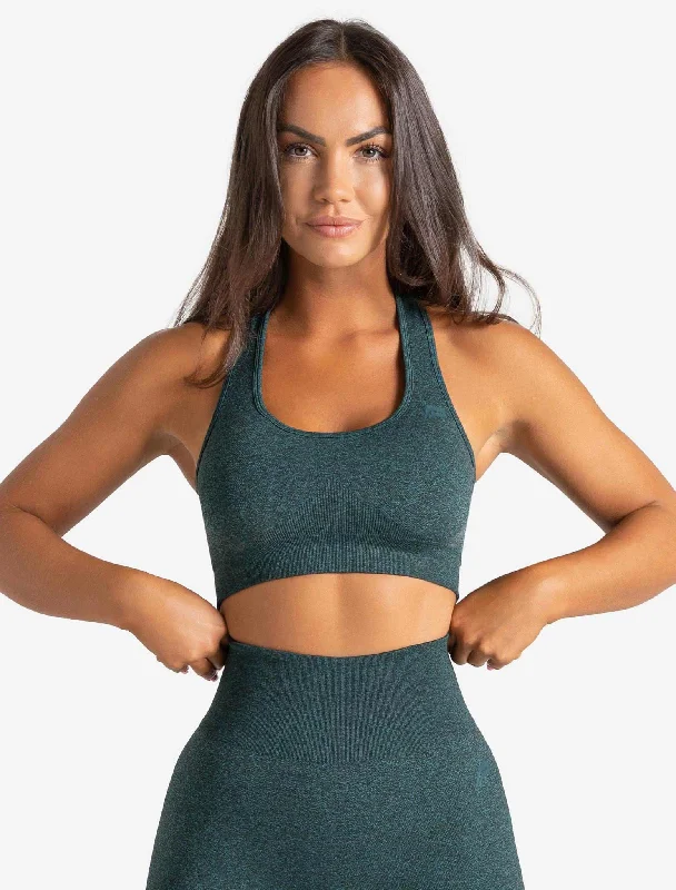 One-Day Only Core Seamless Sports Bra - Teal Marl