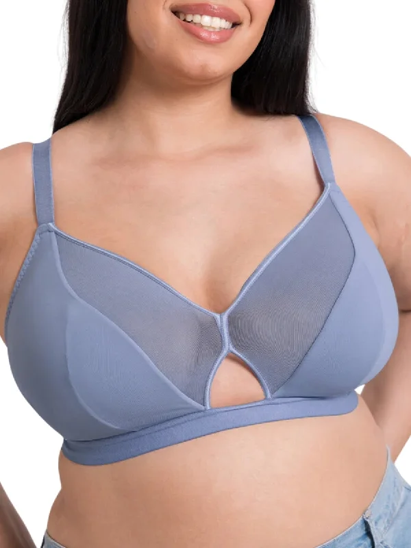 Special Offer Get Up And Chill Non Wired Bralette - Slate Blue