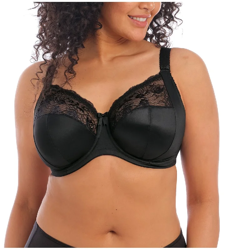 Bargain Bin Elomi Morgan Stretch Lace Banded Underwire Bra (4111) - Black