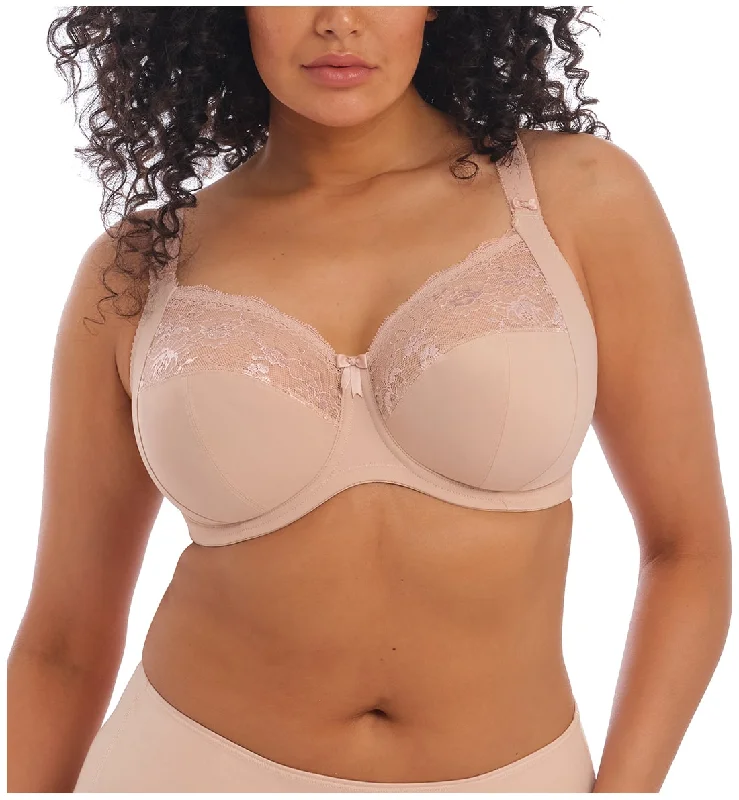 Super Sale Elomi Morgan Stretch Lace Banded Underwire Bra (4111) - Sahara