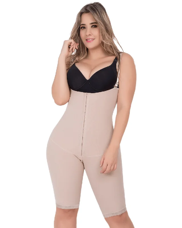 Weekend Bargains to Enjoy Fajas Uplady Open Bust Tummy Control Butt Lifter Knee Length Bodysuit