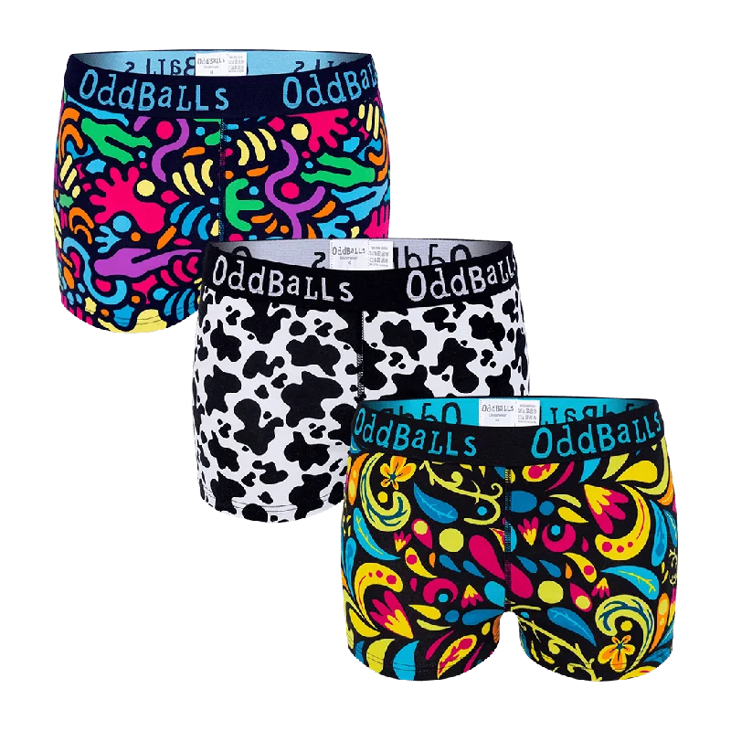 Shop and Save Fluorescent Bundle - Ladies Boxers 3 Pack Bundle